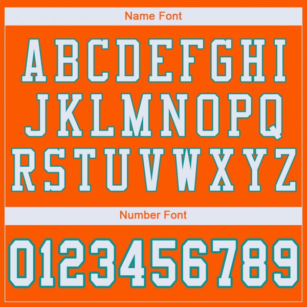 Custom Orange White-Aqua Mesh Authentic Football Jersey